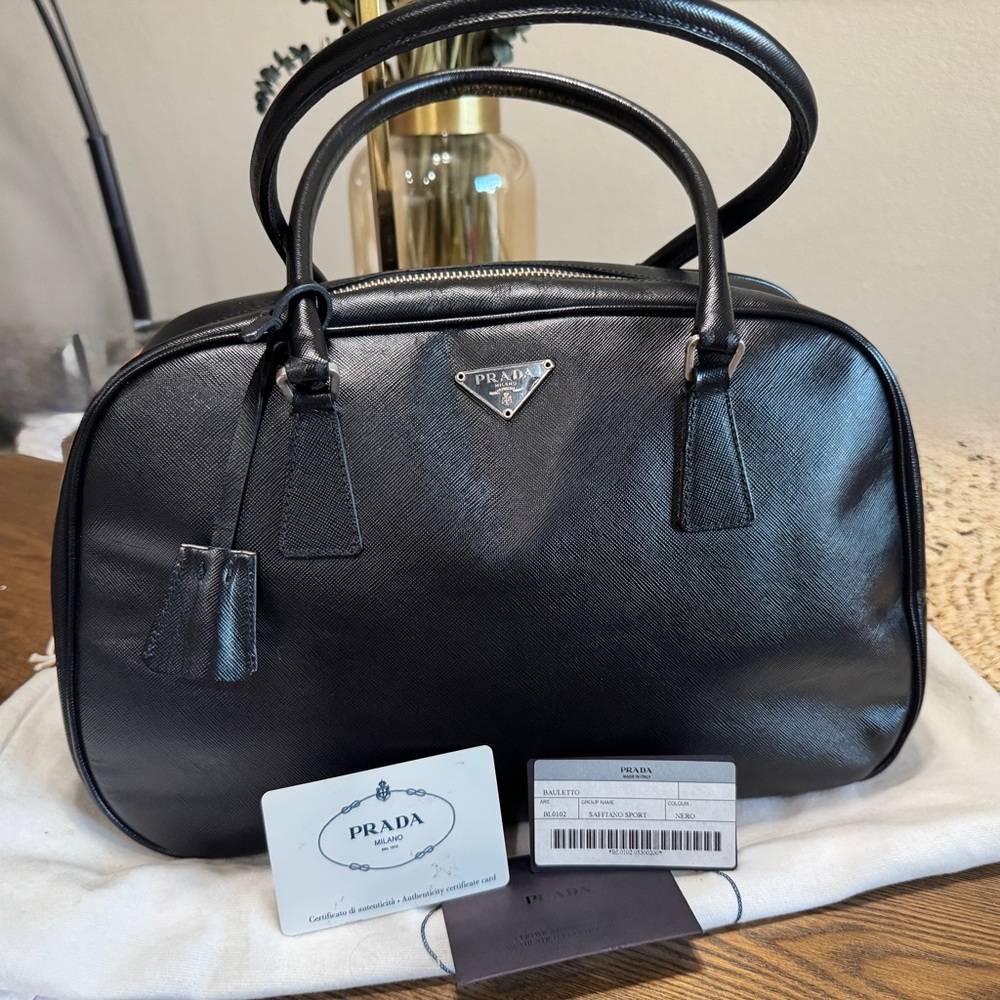 Prada Saffiano Sport Bauletto Bag Authenticated